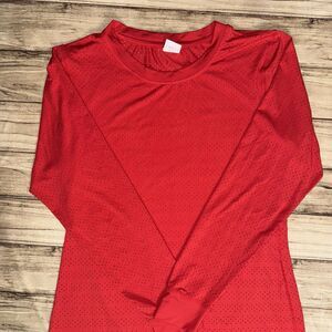 ZYIA Activewear Red Chill Long Sleeve Top Size Large